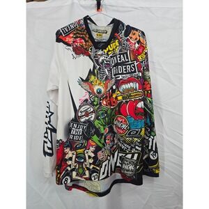 ONeal Mayhem Motocross Jersey Mens Small Multicolor Graphic Long Sleeve Riding
